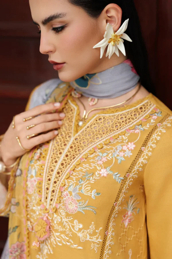 Luxury Unstitched Embroidered Lawn 3 Piece Suit BR-1430