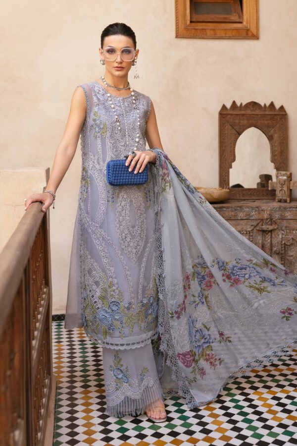 Luxury Unstitched Embroidered Lawn 3 Piece Suit BR-1207G