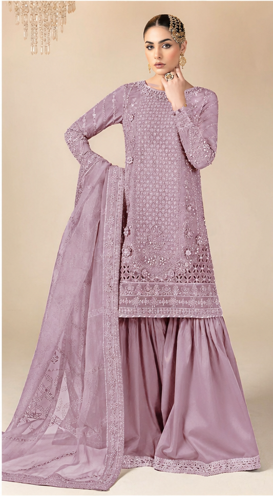 Luxury Unstitched Embroidered Lawn 3 Piece Suit BR-1465