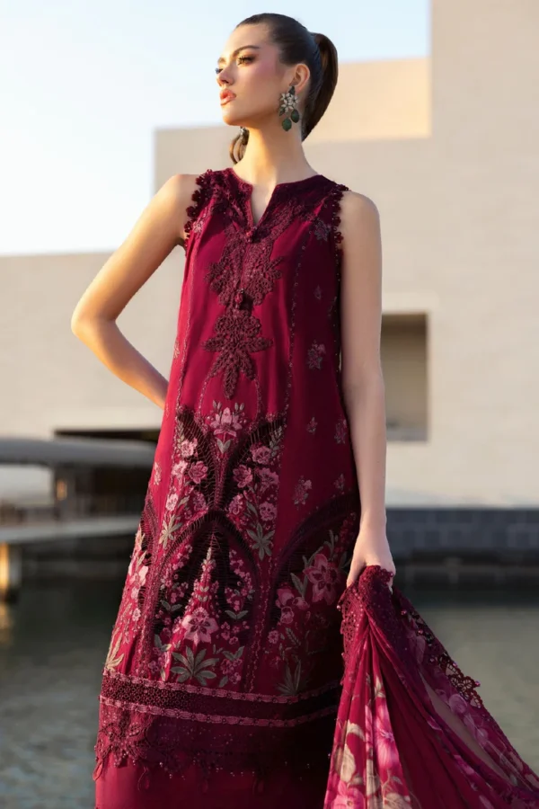 Maria B Unstitched Embroidered Luxury Lawn 3 Piece Suit BR-1486