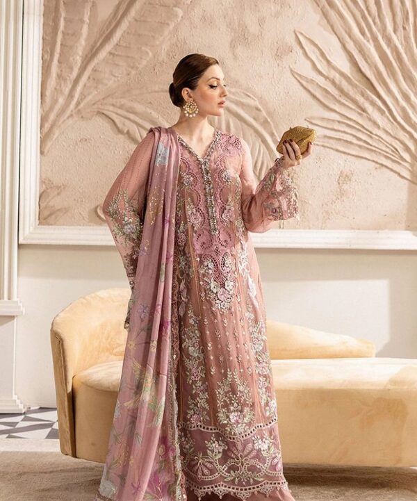 Luxury Embroidered Chiffon Suits Unstitched 3 Piece Suit BR-1279