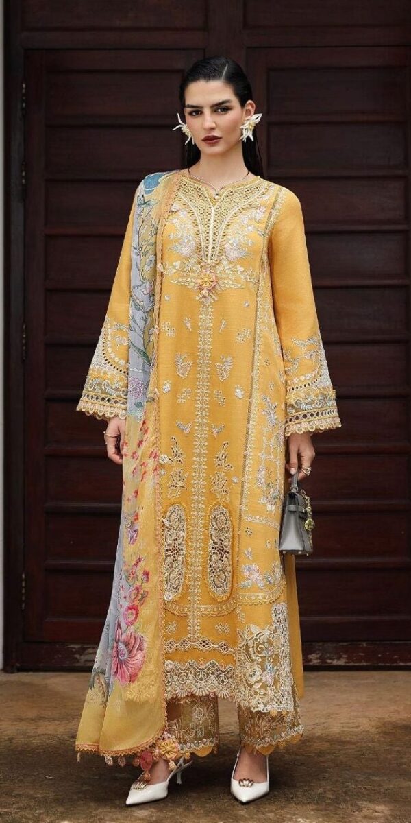 Luxury Unstitched Embroidered Lawn 3 Piece Suit BR-1430