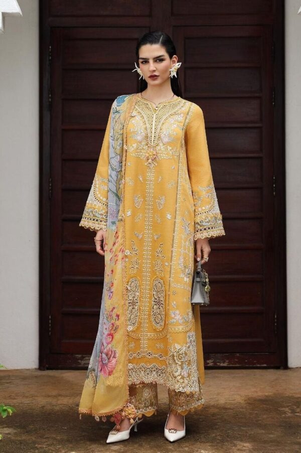 Luxury Unstitched Embroidered Lawn 3 Piece Suit BR-1430