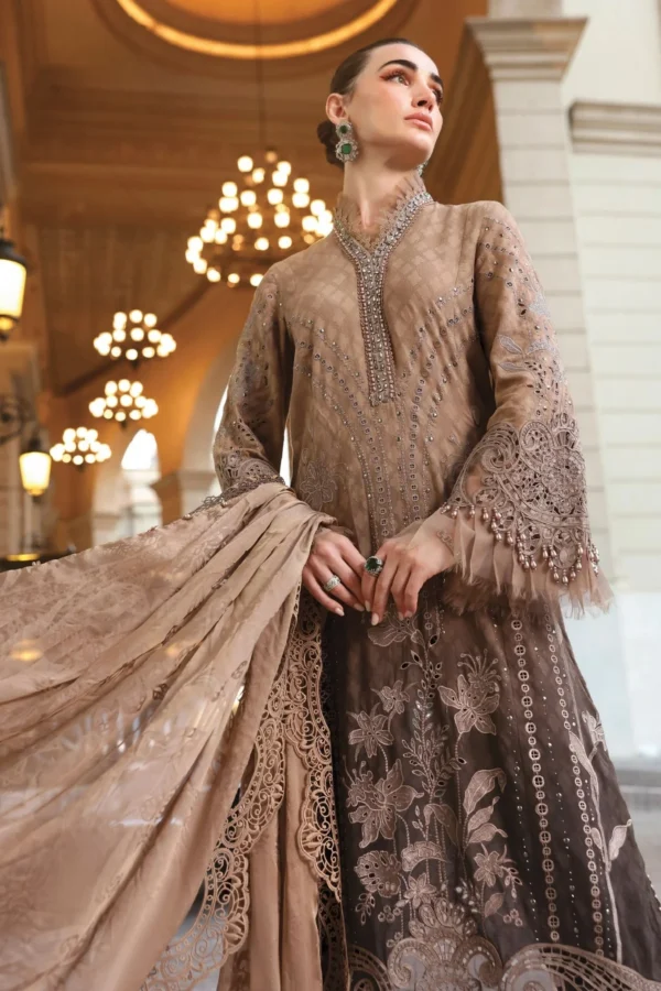 Luxury Timeless Unstitched Luxury Lawn 3 Pieces Suit BR-1490