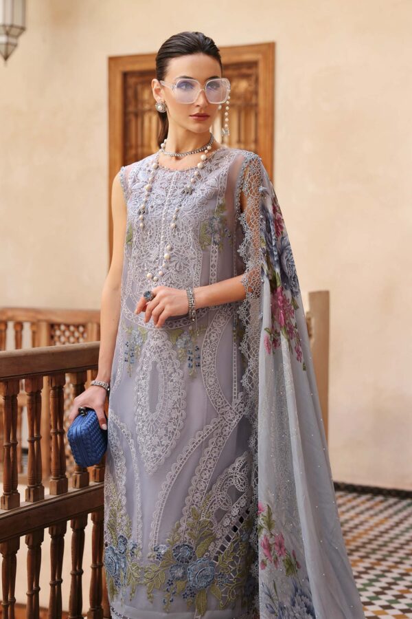 Luxury Unstitched Embroidered Lawn 3 Piece Suit BR-1207G