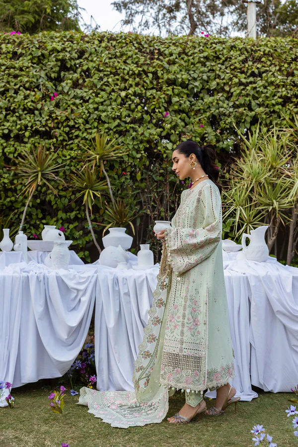 Luxury Unstitched Embroidered Lawn 3 Piece Suit BR-1226
