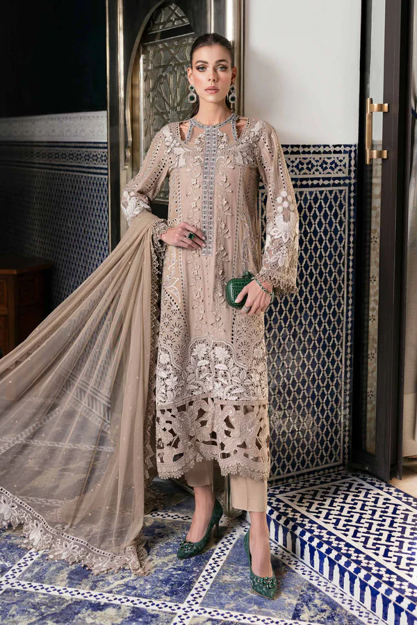 Luxury Unstitched Embroidered Lawn  3 Piece Suit BR-1207A