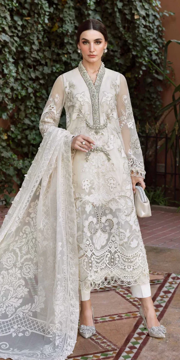 Luxury Unstitched Embroidered Lawn 3 Piece Suit BR-1440