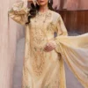 Luxury Unstitched Embroidered Lawn Organza 3 Piece Suit BR-1207G