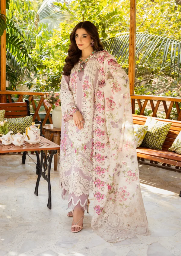 Luxury Unstitched Embroidered Lawn 3 Piece Suit BR-1224