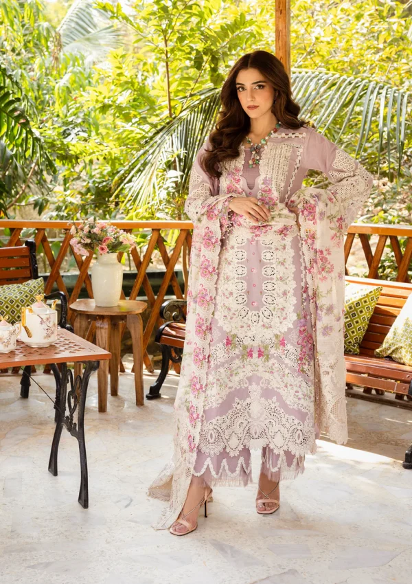 Luxury Unstitched Embroidered Lawn 3 Piece Suit BR-1224