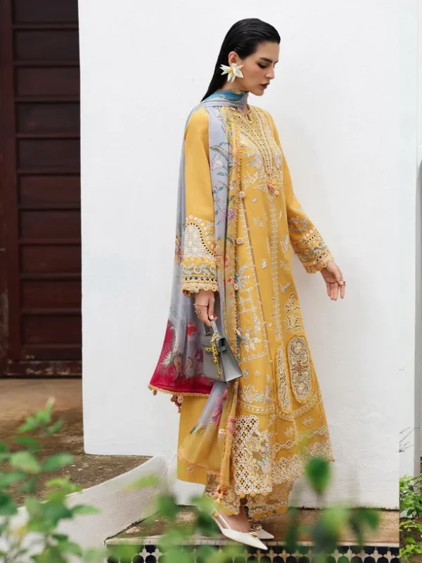 Luxury Unstitched Embroidered Lawn 3 Piece Suit BR-1430
