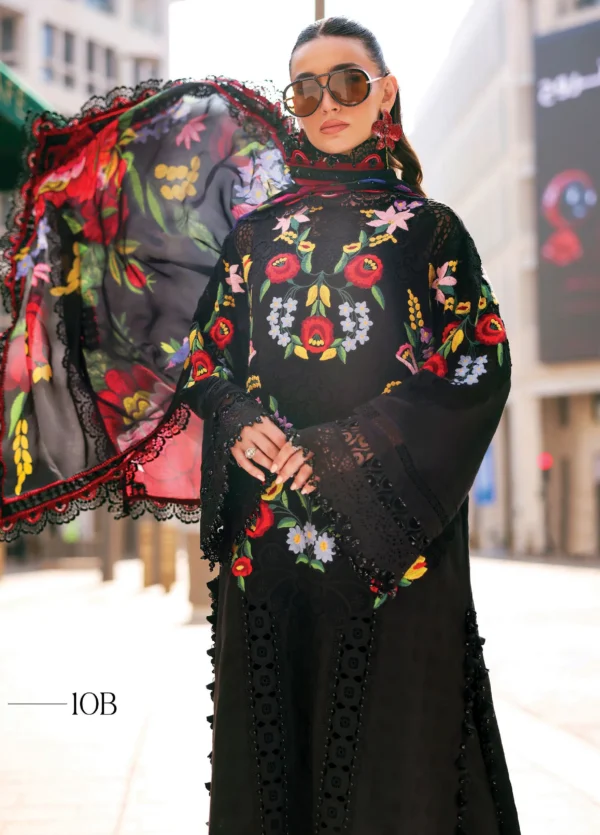 Luxury Unstitched Embroidered Luxury Lawn 3 Piece Suit BR-1487