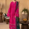 Luxury Unstitched Embroidered Lawn 3 Piece Suit