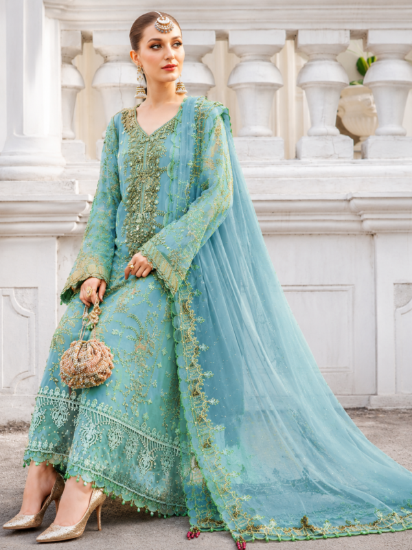 Luxury Unstitched Embroidered Lawn 3 Piece Suit BR-1183