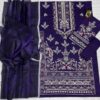 Deep Purple 3 Piece Unstitched Embroidered Lawn Suit