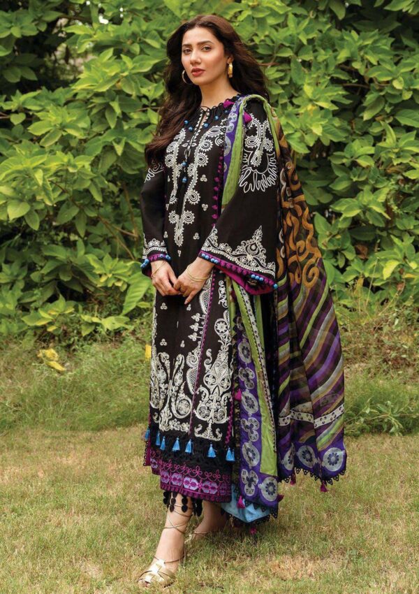 Premium 3 Piece Embroidered Lawn Suit - Unstitched