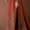 Rust 3 Piece Embroidered Lawn Dress – Unstitched