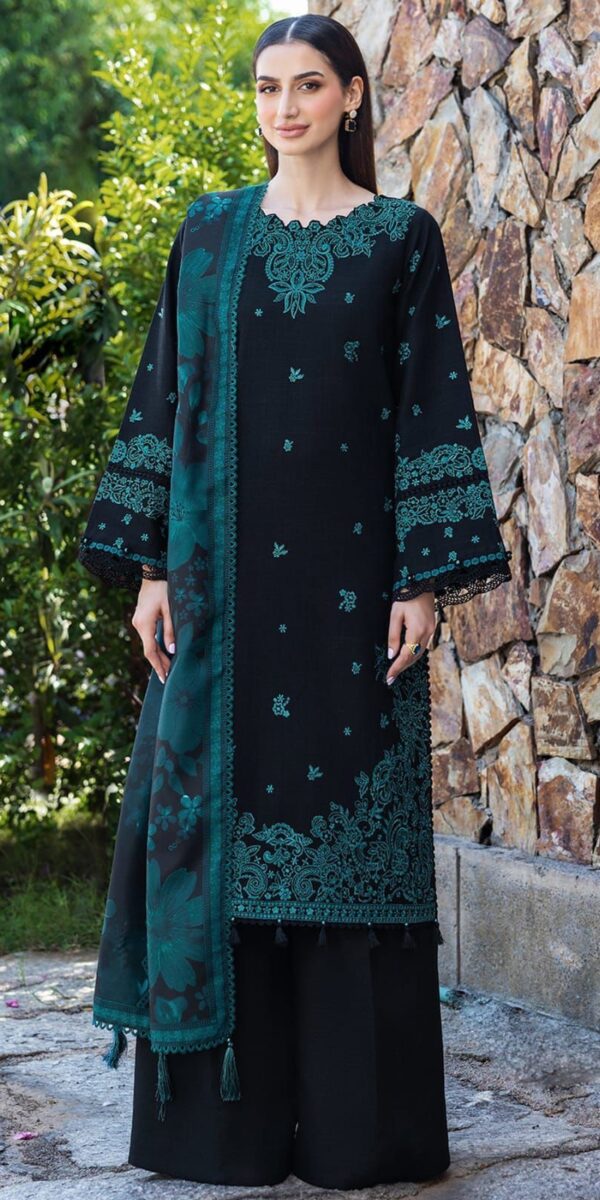 Luxury 3 Piece Embroidered Lawn Dress - Unstitched