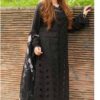 Luxury Black Unstitched Embroidered Lawn 3 Piece Suit
