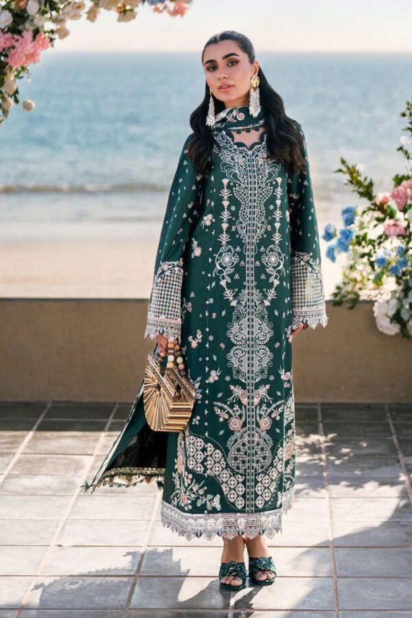 Luxury Unstitched Embroidered Lawn 3 Piece Suit