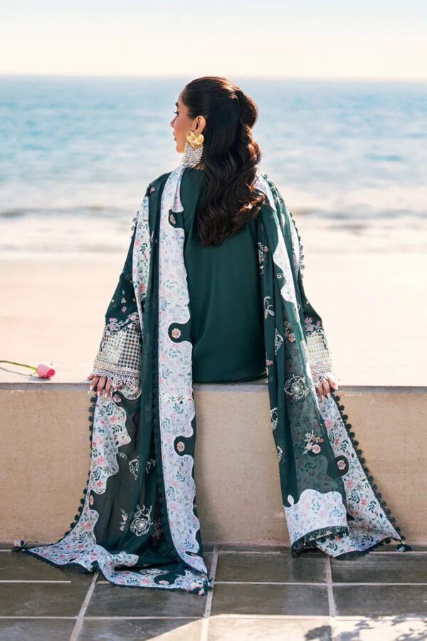 Luxury Unstitched Embroidered Lawn 3 Piece Suit