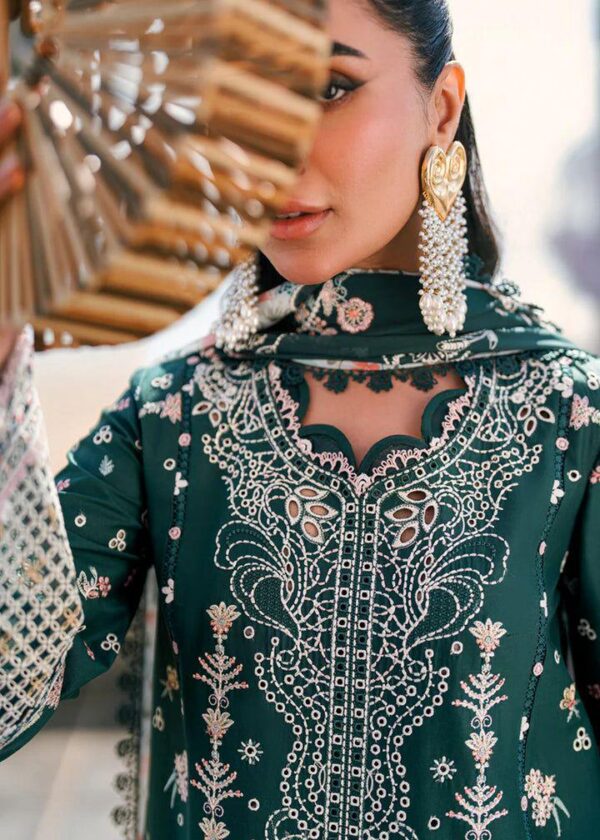 Luxury Unstitched Embroidered Lawn 3 Piece Suit