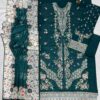 Luxury Unstitched Embroidered Lawn 3 Piece Suit