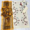 Off-White Premium 3 Piece Embroidered Lawn Dress – Unstitched