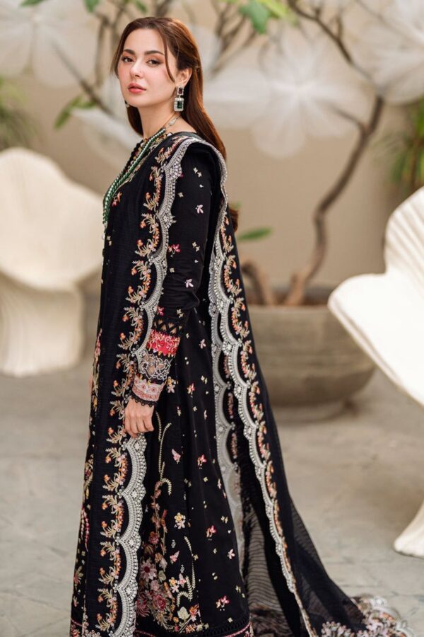 Luxury Unstitched Embroidered Lawn 3 Piece Suit