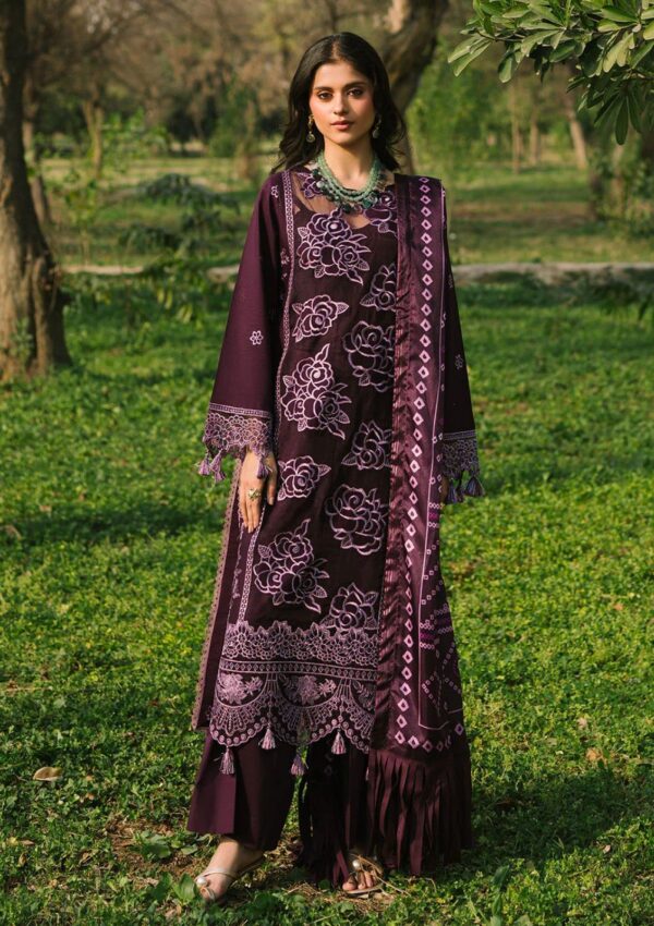Luxury Unstitched Embroidered Lawn 3 Piece Suit