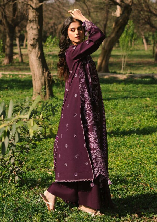 Luxury Unstitched Embroidered Lawn 3 Piece Suit