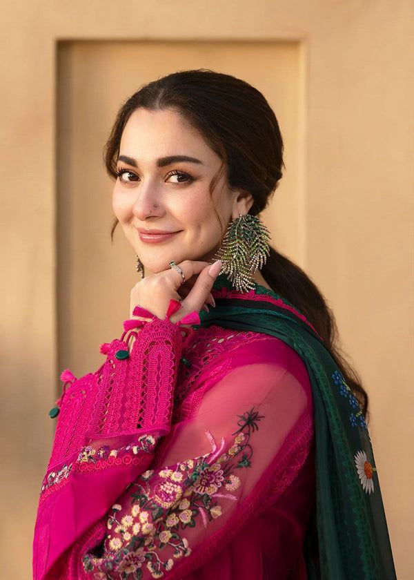 Luxury Unstitched Embroidered Lawn 3 Piece Suit