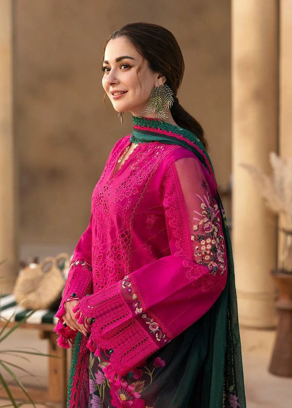 Luxury Unstitched Embroidered Lawn 3 Piece Suit
