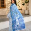 Luxury Unstitched Embroidered Lawn 3 Piece Suit