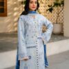 Luxury Unstitched Embroidered Lawn 3 Piece Suit
