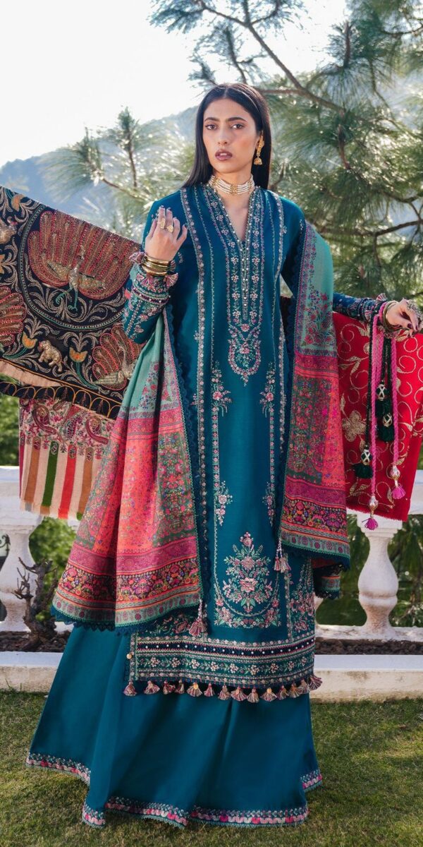 Luxury Unstitched Embroidered Lawn 3 Piece Suit