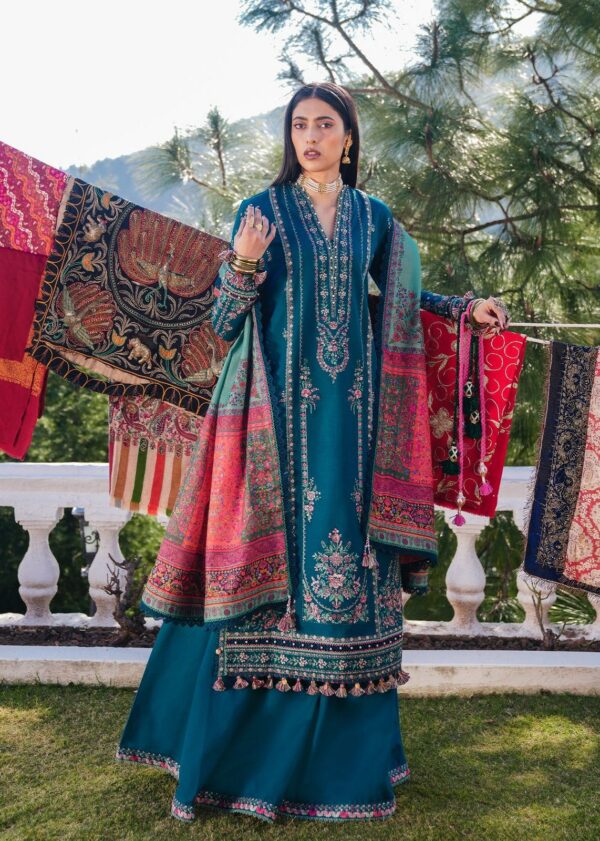 Luxury Unstitched Embroidered Lawn 3 Piece Suit