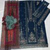 Luxury Unstitched Embroidered Lawn 3 Piece Suit