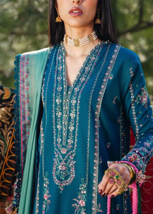 Luxury Unstitched Embroidered Lawn 3 Piece Suit