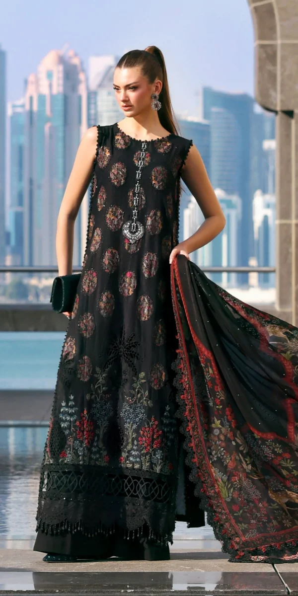 3 Piece Unstitched Embroidered Jacquard Lawn Suit