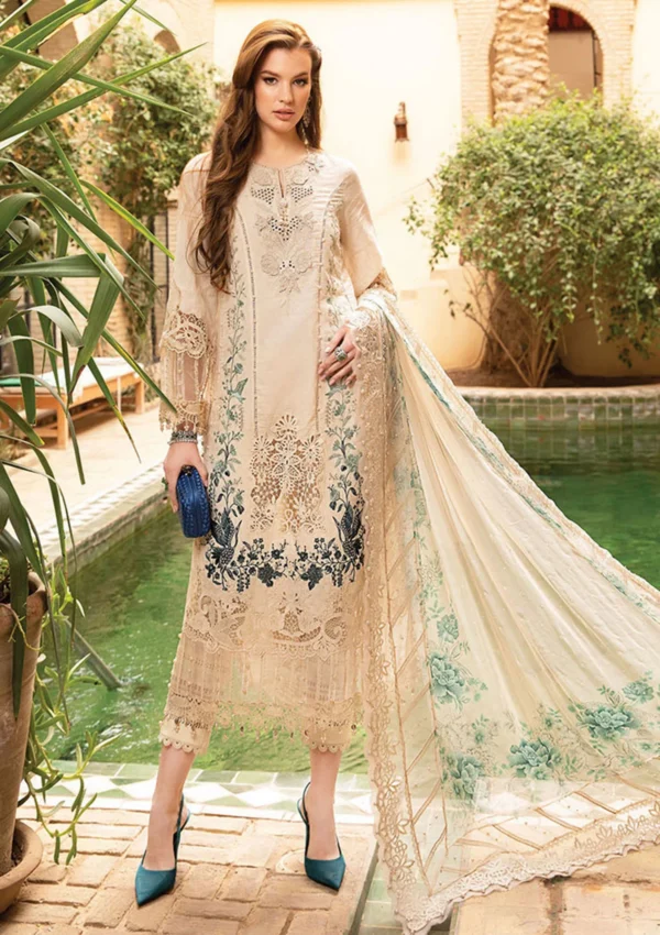 3 Piece Unstitched Embroidered Lawn Suit BR-890