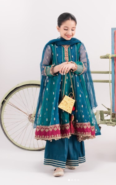 3 Piece Embroidered Net Suit