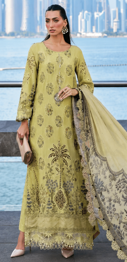 3 Piece Unstitched Embroidered Lawn Suit 147