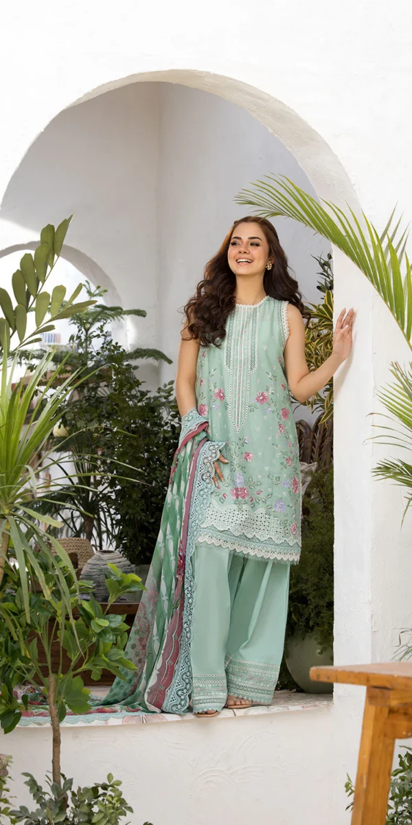 Premium 3 Piece Embroidered Lawn Suit - Unstitched