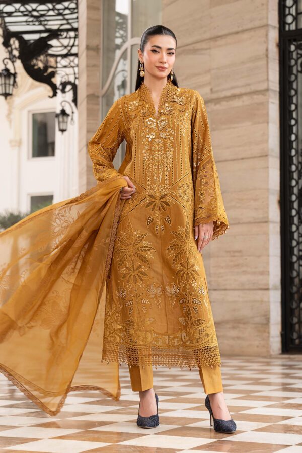 3 Piece Unstitched Embroidered Lawn Suit