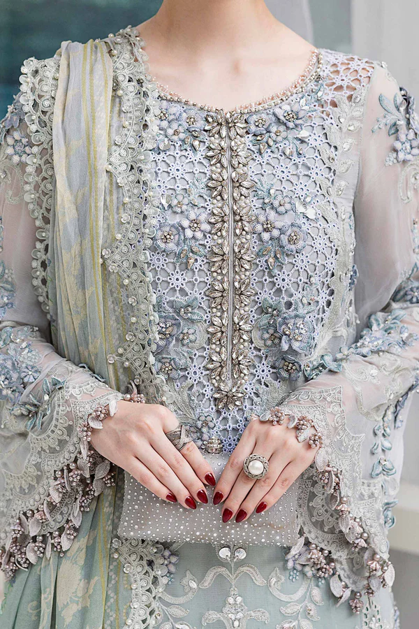 3 Piece Unstitched Embroidered Lawn Suit BR-1297
