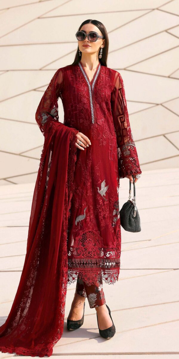 Premium 3 Piece Embroidered Lawn Suit - Unstitched