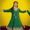 3 Piece Embroidered Suit Green