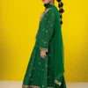 3 Piece Embroidered Suit Green